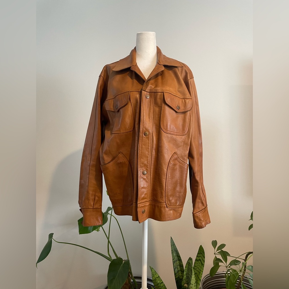 Vintage 70s Hennes & Mauritz Company Reversible Leather/Suede Jacket